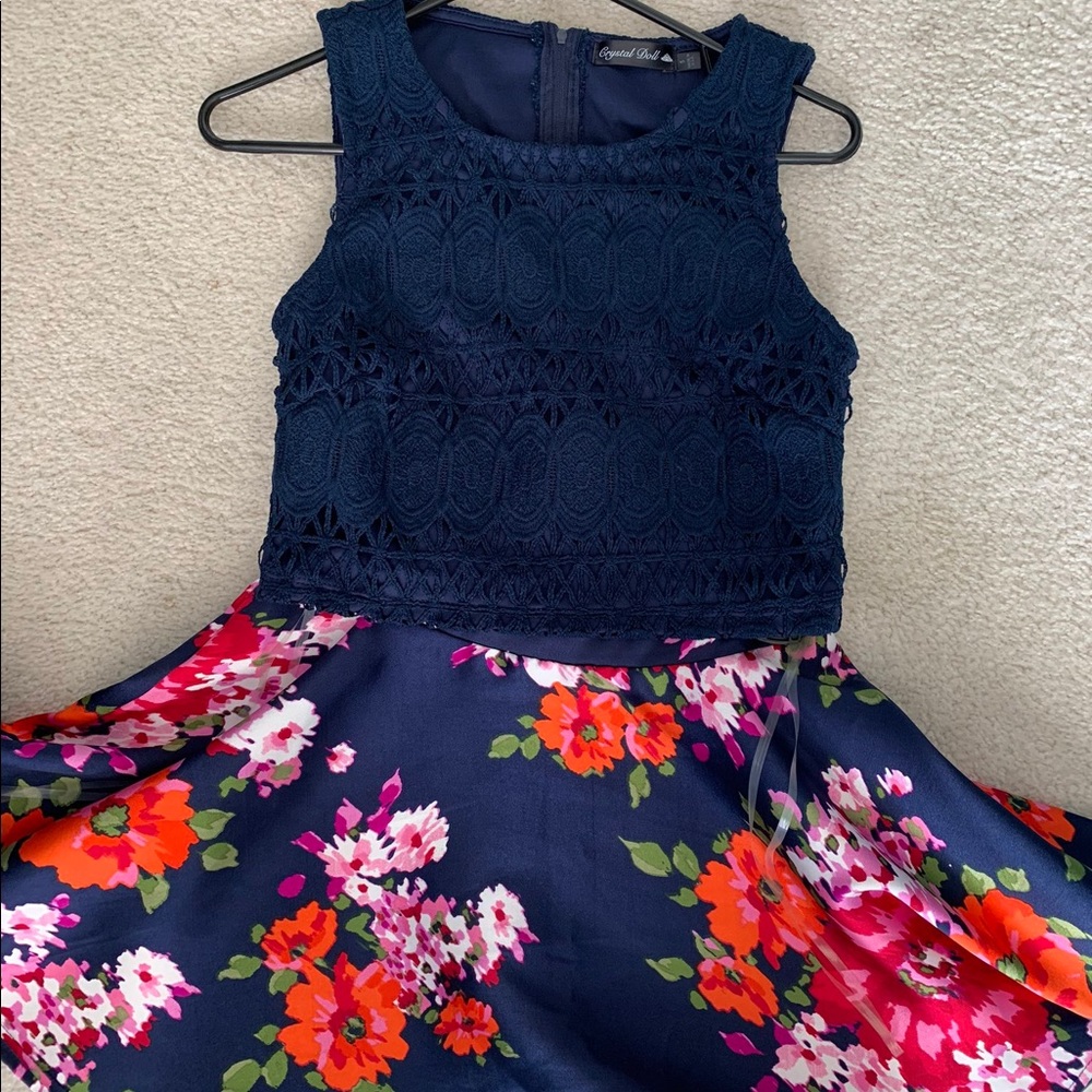 Lace/floral skirt set